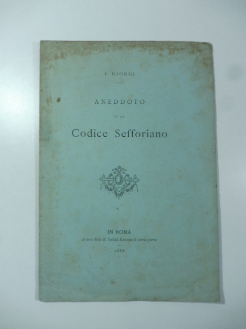 Aneddoto di un codice sefforiano